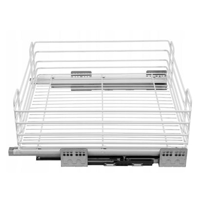 Pull Out Pantry Shelf Wire Basket EXCLUSIVE CARGO MULTI for 19-11/16 inch (500 mm) Cabinet - White
