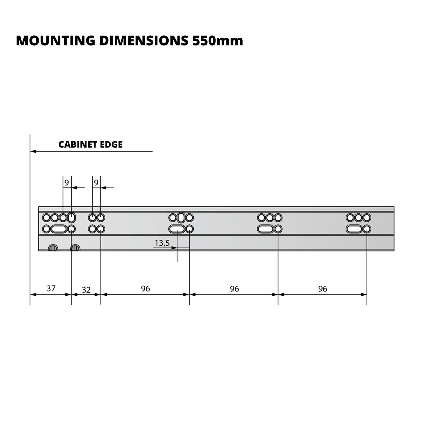 Set of Soft-Close Undermount Slides (left and right), Full Extension