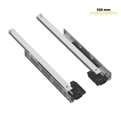 Set of Soft-Close Undermount Slides (left and right), Full Extension