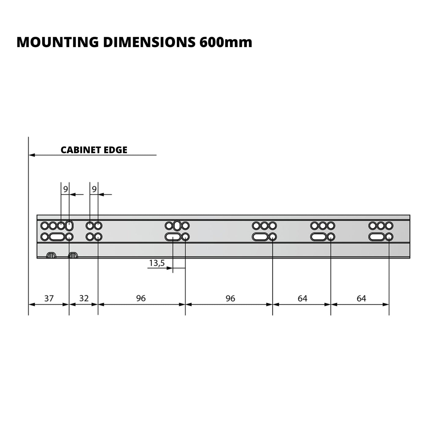 Set of Soft-Close Undermount Slides (left and right), Full Extension