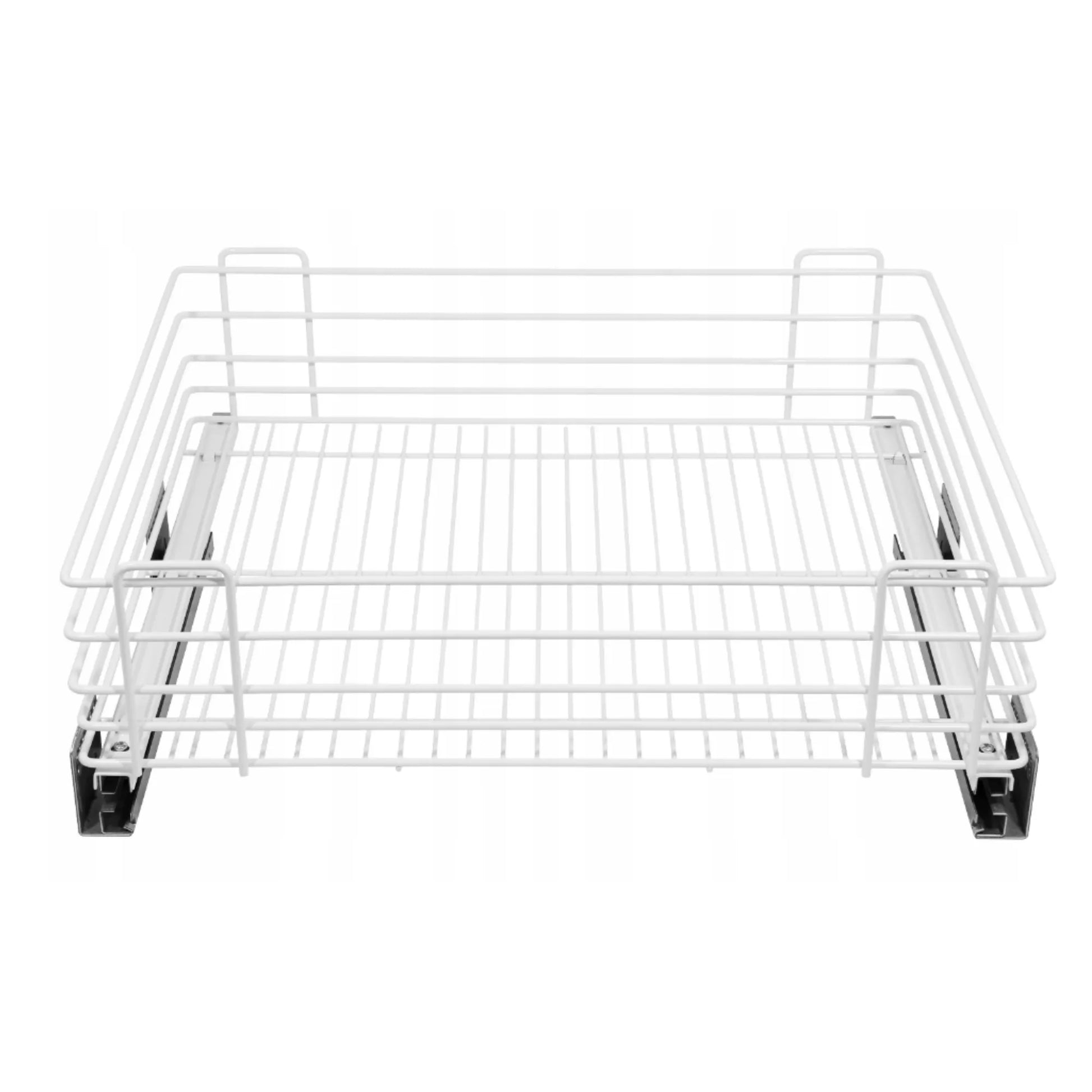 23-5/8 inch (60 cm) Pull Out Cabinet Basket Drawer EXCLUSIVE CARGO MULTI - White