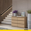 GABRIEL - Chest of 6 Drawers - Bedroom Dresser Storage Cabinet Sideboard - Lancelot H28" W39 3/8" D13"