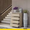 GABRIEL - Chest of 4 Drawers - Bedroom Dresser Storage Cabinet Sideboard - Sonoma Oak H36 3/8" W23 5/8" D13 1/4"