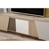 Wall Unit VISTE - Living Room Furniture Set - Scandi / Truffle / White Gloss