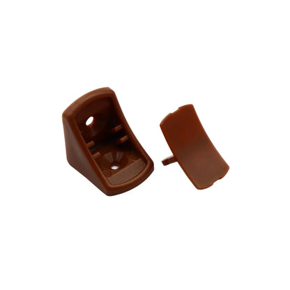 Rounded Plastic Furniture Brackets with Separate Cover Cap