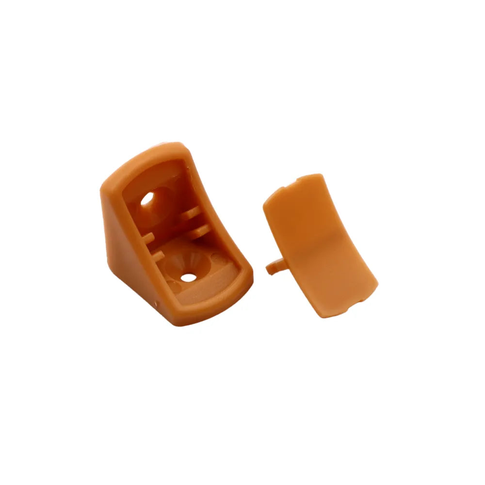 Rounded Plastic Furniture Brackets with Separate Cover Cap