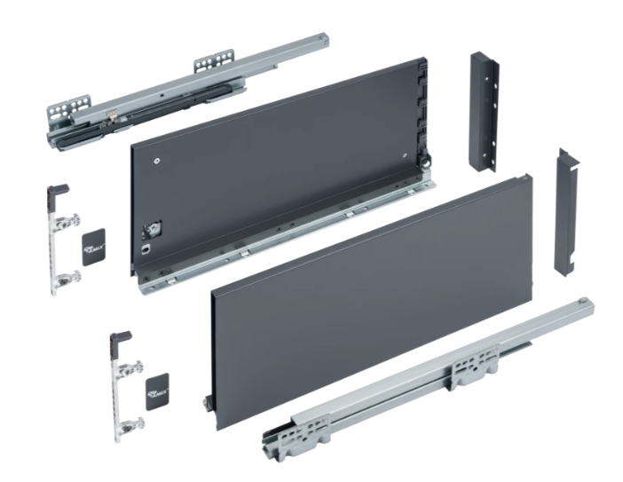 Slim Box Drawer System 88 lb (40 kg) - Soft-Close - 18 mm Panels