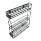 Pull Out Pantry Shelf 7-7/8 inch (20 cm) – 3 Tiers, Anthracite – Narrow Kitchen Cabinet Organizer