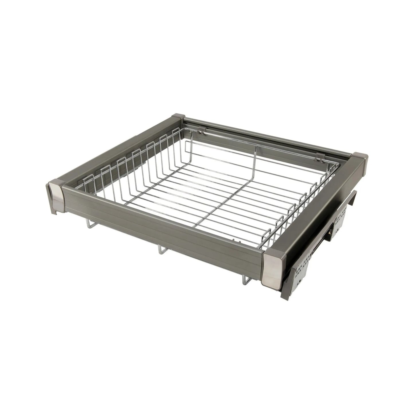 Pull Out Storage Baskets for 23-5/8 inch (60 cm) Cabinet Soft-Close - Single Shelf - Chrome