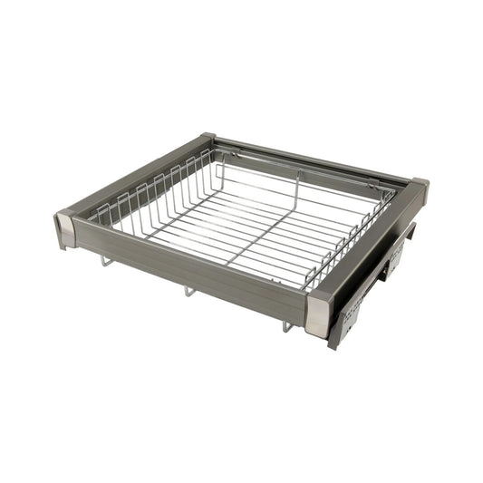 Pull-Out Storage Baskets for 35-7/16 inch (90 cm) Cabinet Soft-Close - Single Shelf - Chrome