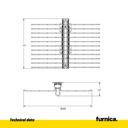 Pull-Out Double Pant Rack Soft-Close - Gray