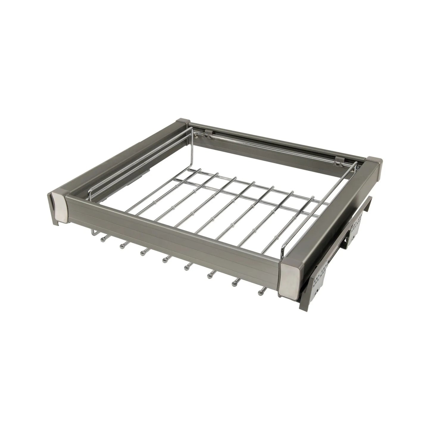 Pull-Out Trouser Rack 2 for 27-1/2 inch (70 cm) Cabinet Soft-Close - Single Shelf - Gray