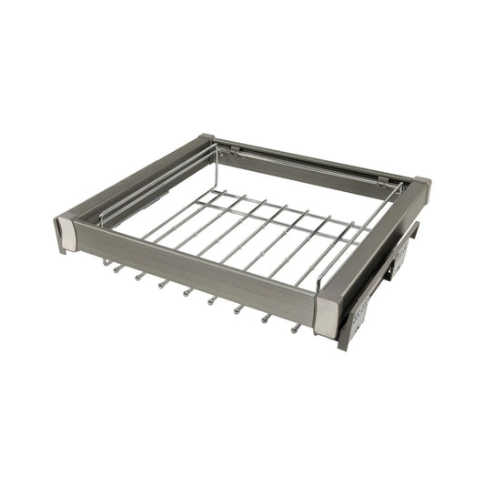 Pull-Out Trouser Rack 2 for 35-7/16 inch (90 cm) Armoire Soft-Close - Single Shelf - Gray
