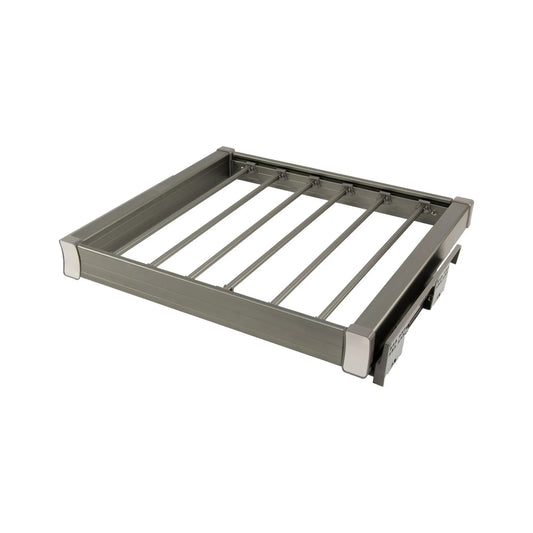 Pull-Out Trouser Rack for 35-7/16 inch (90 cm) Cabinet Soft-Close - Single Shelf - Gray