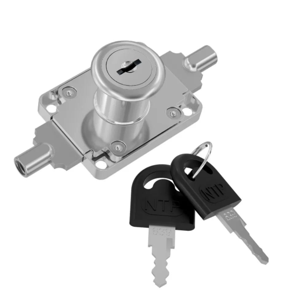 Extendable Espagnolette Lock 3/4 x 7/8 inch (19x22mm), 2 Rods L-39-3/8 inch (1000mm), Chrome