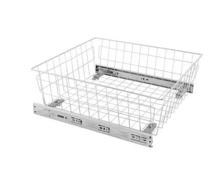 Pull-Out Wire Basket Drawer with H45 Full Extension Slides - Chrome