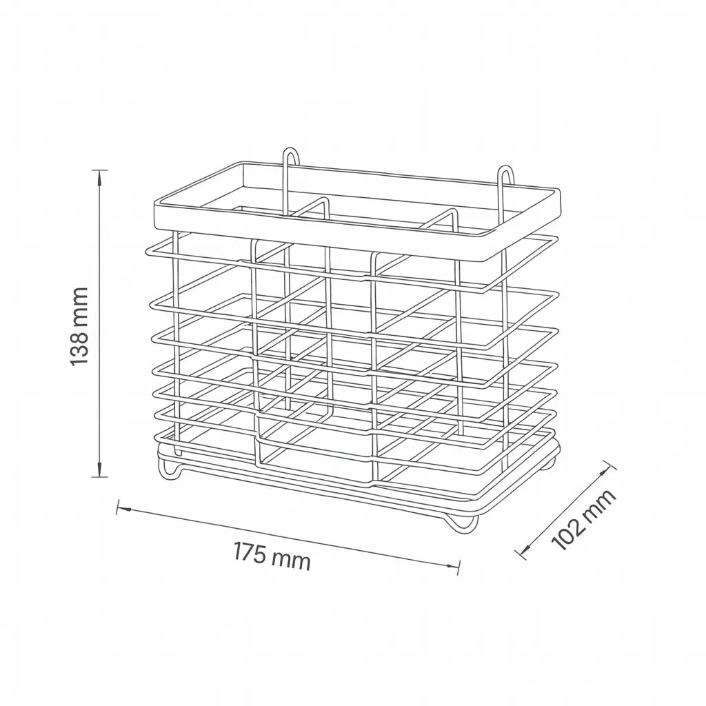 Cutlery Caddy - Chrome
