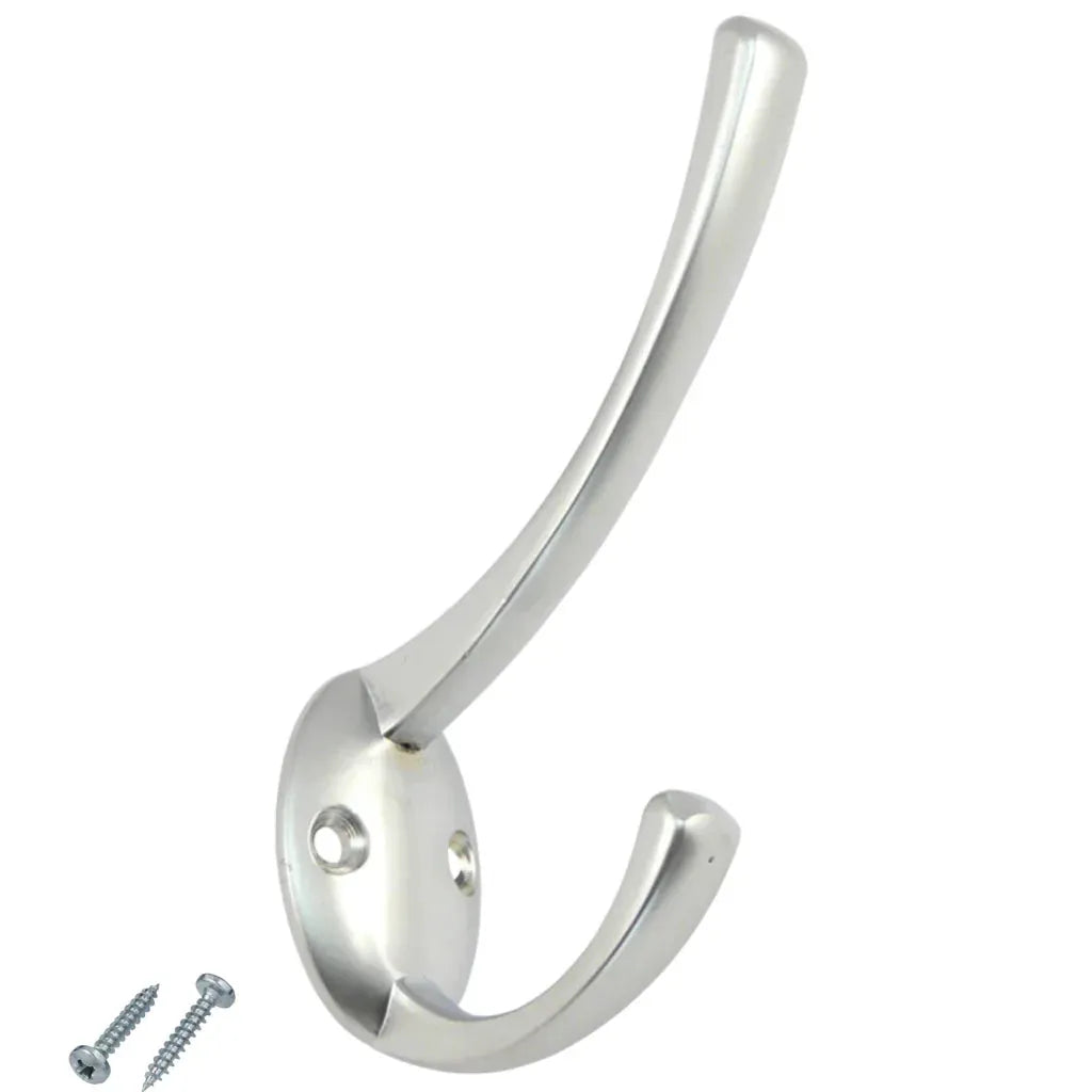 Double Coat Hook - 4-1/4 inch (108 mm) - Chrome