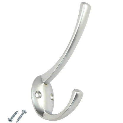 Double Coat Hook - 4-1/4 inch (108 mm) - Chrome