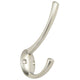 Double Coat and Hat Hook -4-1/4 inch (108 mm) - Satin