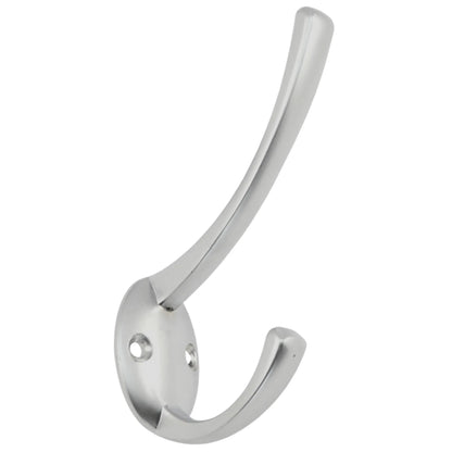 Double Coat Hook - 4-1/4 inch (108 mm) - Silver