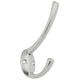 Double Coat Hook - 4-1/4 inch (108 mm) - Silver