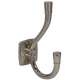 Double Coat Hook - 4-1/2 inch (115 mm) - Brushed Steel