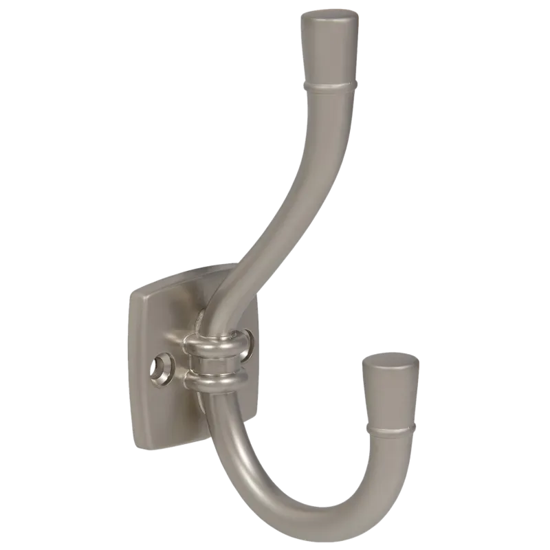 Double Coat Hook - 4-1/2 inch (115 mm) - Satin