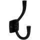 Double Coat Hook - 4-1/2 inch (115 mm) - Black