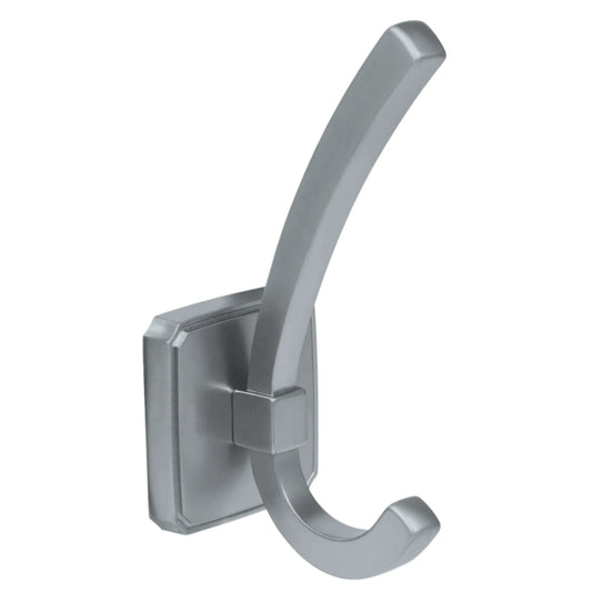 Double Coat Hook - 4-13/16 inch (122 mm) - Brushed Steel