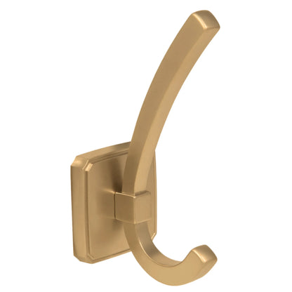 Double Coat Hook - 4-13/16 inch (122 mm) - Matte Gold
