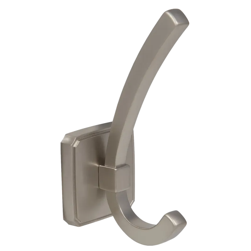 Double Coat Hook - 4-13/16 inch (122 mm) - Satin Finish