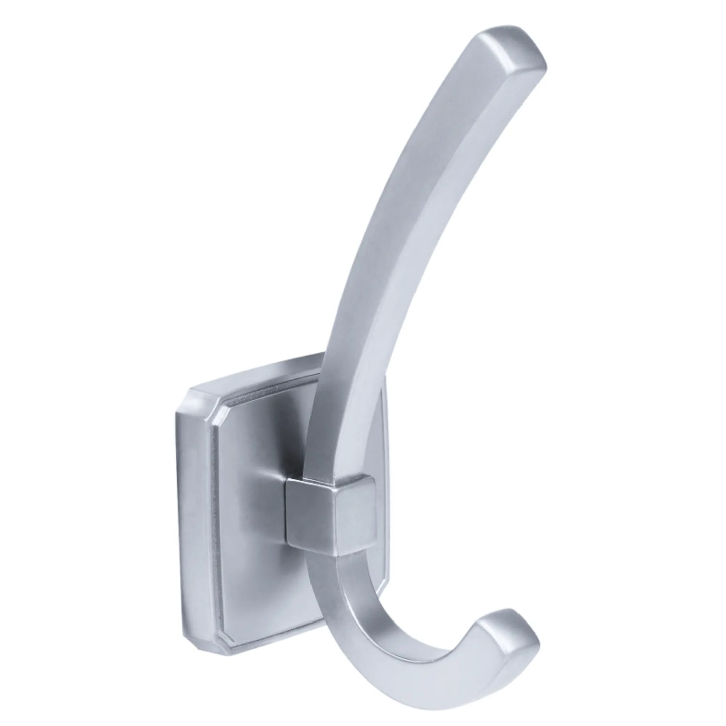 Double Coat and Hat Hook - 4-13/16 inch (122 mm) - Silver