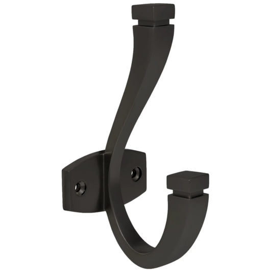 Double Coat Hook - 5-1/16 inch (128 mm) - Black