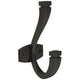 Double Coat Hook - 5-1/16 inch (128 mm) - Black