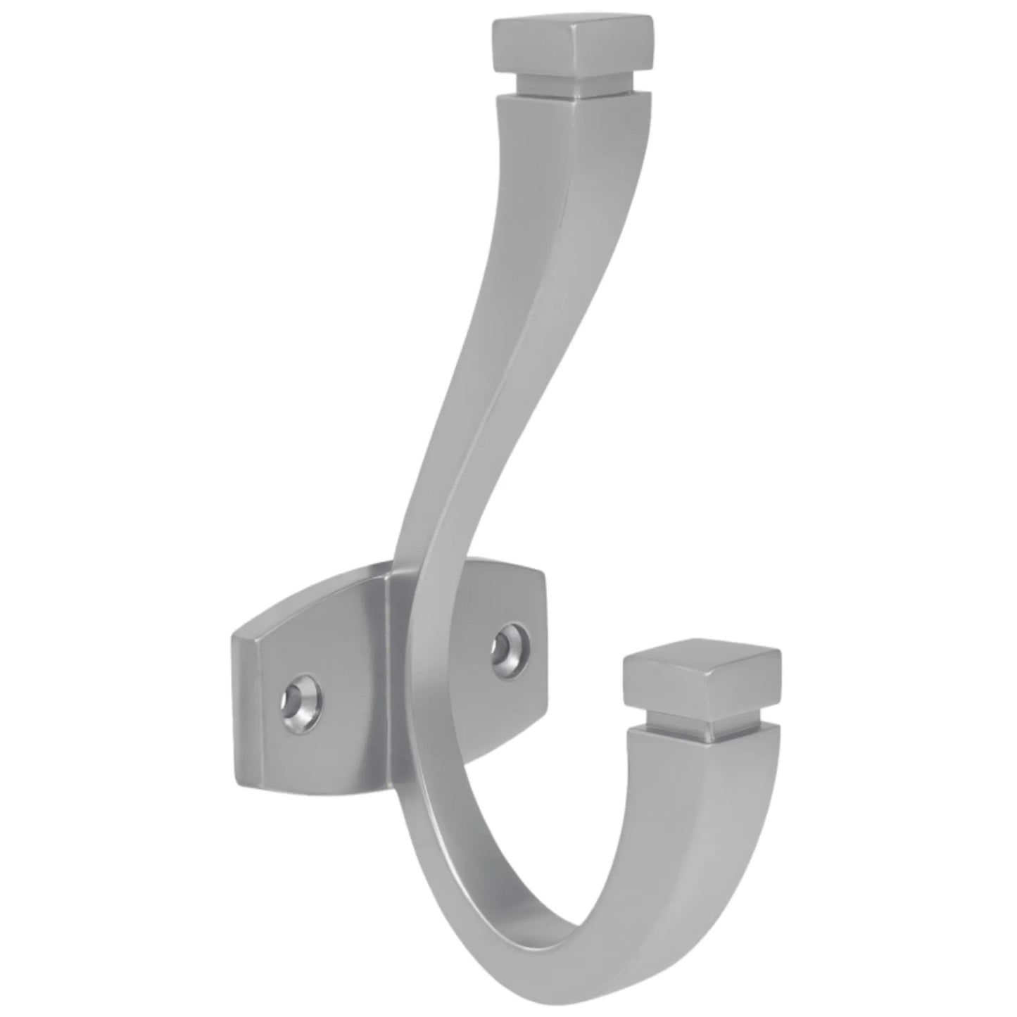Double Coat & Hat Hook - 5 inch (128 mm) - Silver