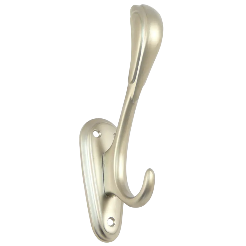 Double Coat and Hat Hook - 6-5/16 inch (160 mm) - Satin