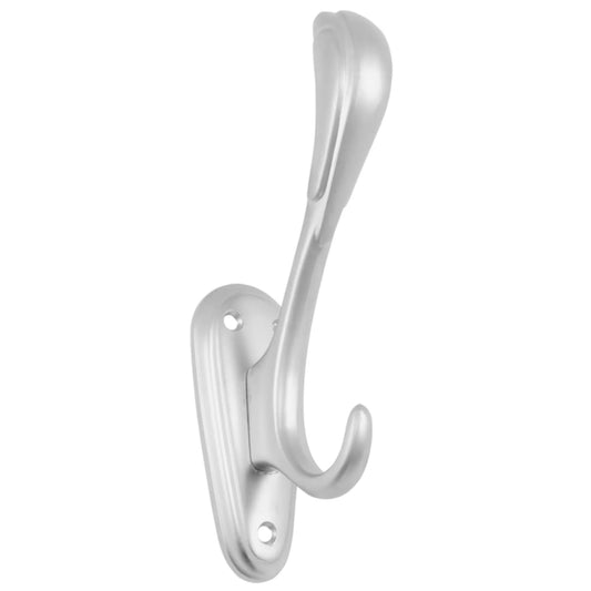 Double Coat Hook - 6-5/16 inch (160 mm) - Silver