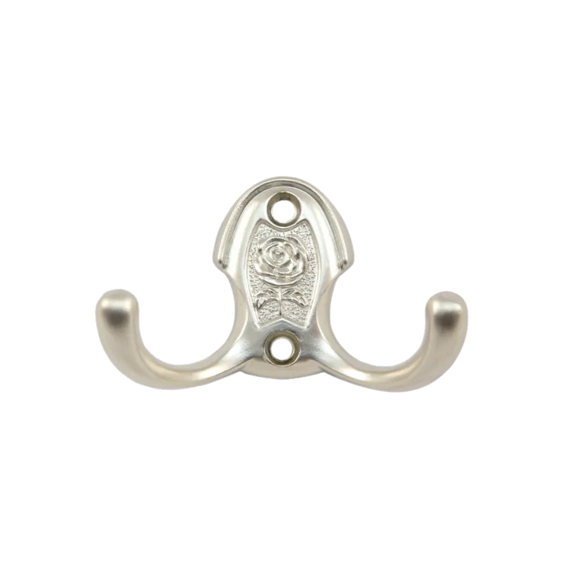 Double Coat Hook - 1-13/16 inch (46 mm) - Satin Finish