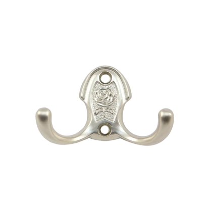 Double Coat Hook - 1-13/16 inch (46 mm) - Satin Finish