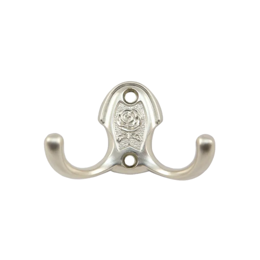Double Coat Hook - 1-13/16 inch (46 mm) - Satin Finish