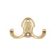 Double Coat Hook - 1-13/16 inch (46 mm) - Brass Finish