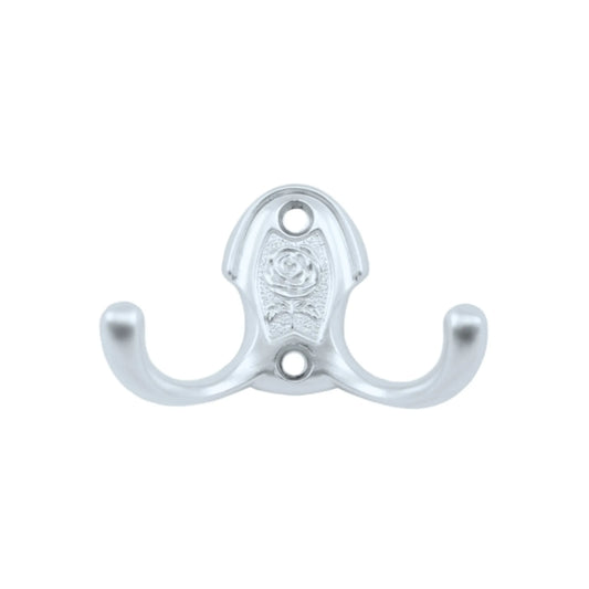 Double Coat Hook - 1-13/16 inch (46 mm) - Silver