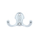 Double Coat Hook - 1-13/16 inch (46 mm) - Silver