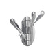 Triple Modern 3 Hook Coat Rack - Chrome
