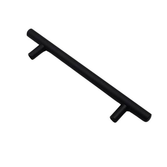 Stainless Steel Style Bar Pull - 5-1/16 inch (128 mm) (7-3/8 inch / 188 mm Overall Length) - Matte Black
