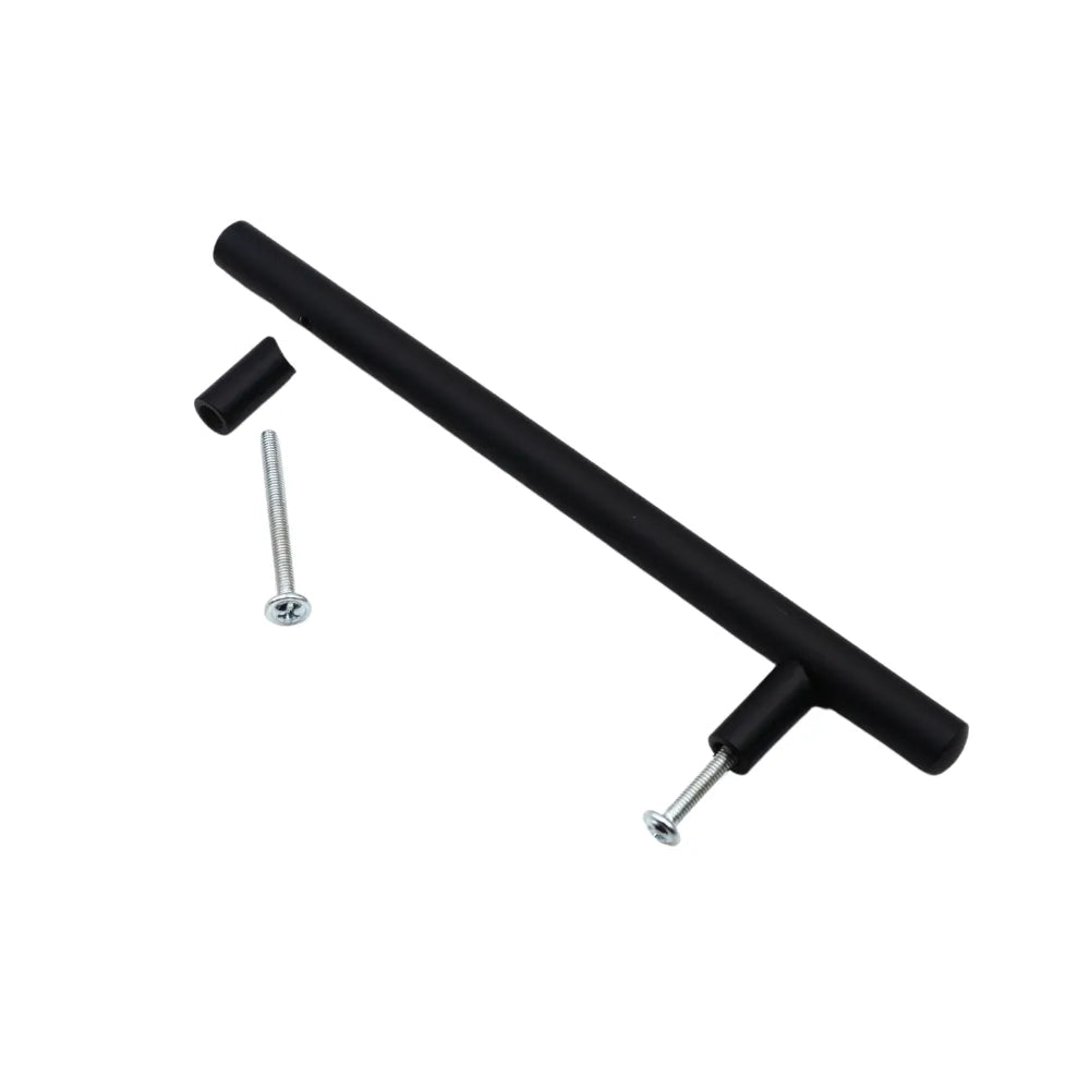 Stainless Steel Style Bar Pull - 5-1/16 inch (128 mm) (7-3/8 inch / 188 mm Overall Length) - Matte Black