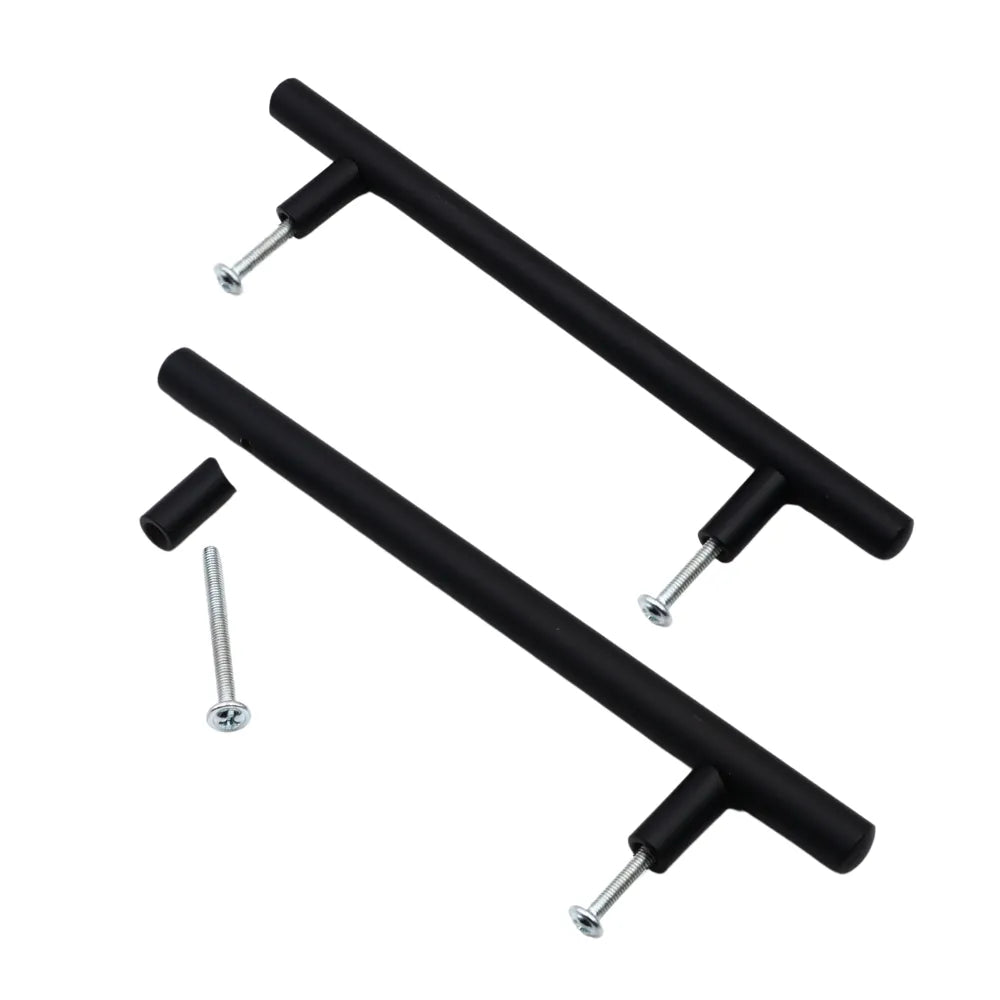 Stainless Steel Style Bar Pull - 5-1/16 inch (128 mm) (7-3/8 inch / 188 mm Overall Length) - Matte Black