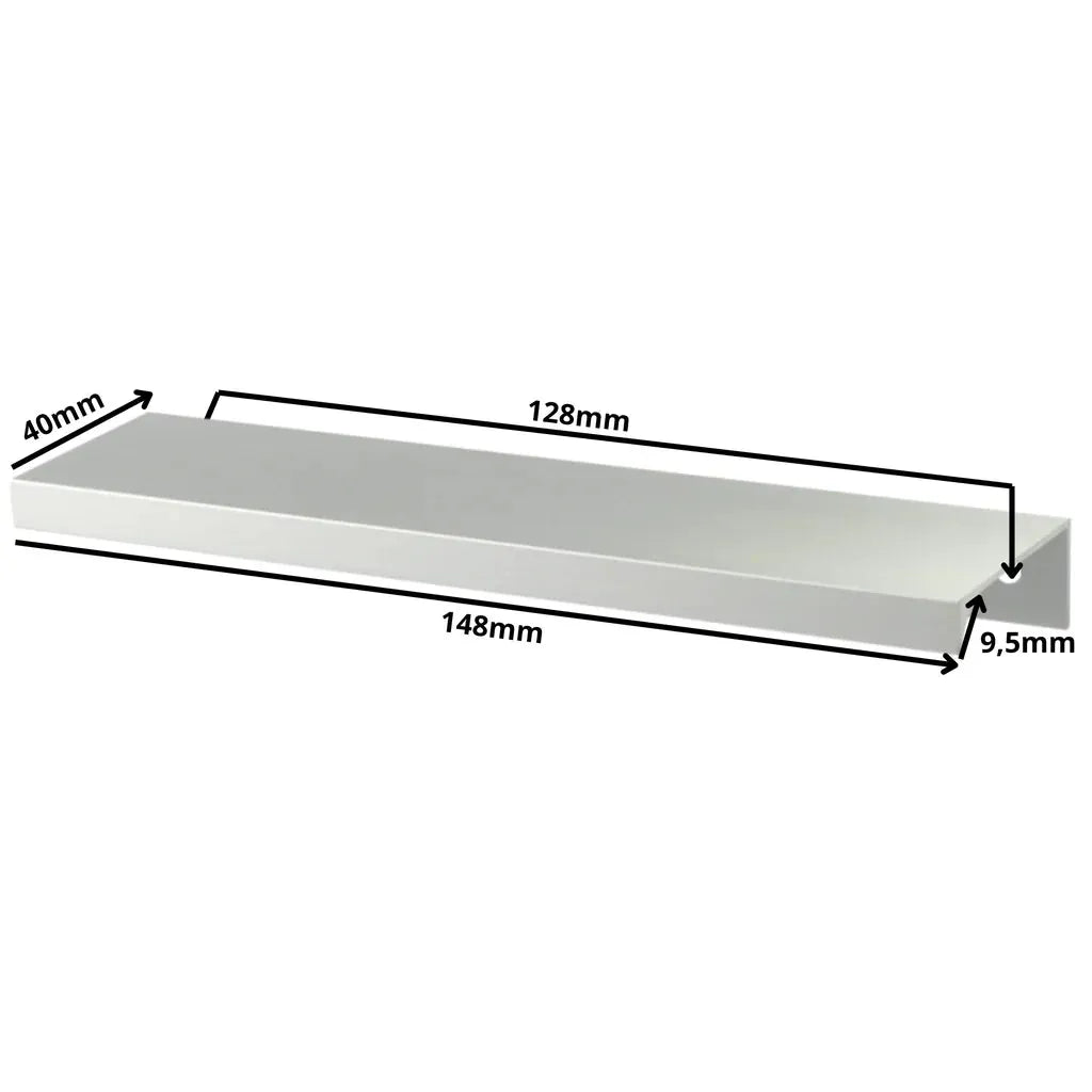 Edge Grip Round Profile Cabinet Pull 5-1/16 inch (128 mm) Center-to-Center (5-13/16 inch / 148 mm Overall Length) - Electropolished