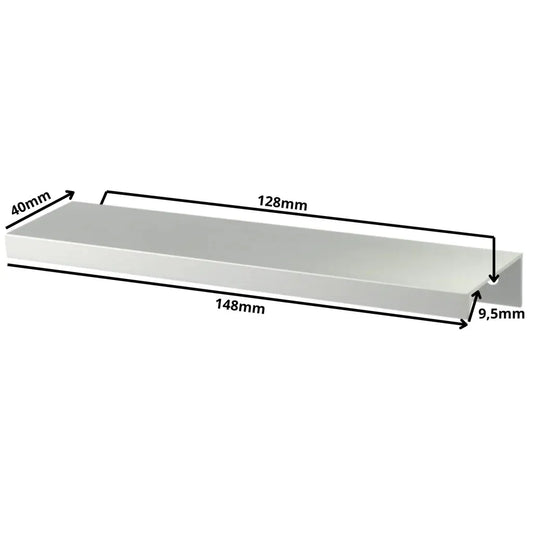 Edge Grip Round Profile Cabinet Pull 5-1/16 inch (128 mm) Center-to-Center (5-13/16 inch / 148 mm Overall Length) - Electropolished